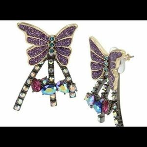 NWT Betsey Johnson Butterfly Blitz Earrings